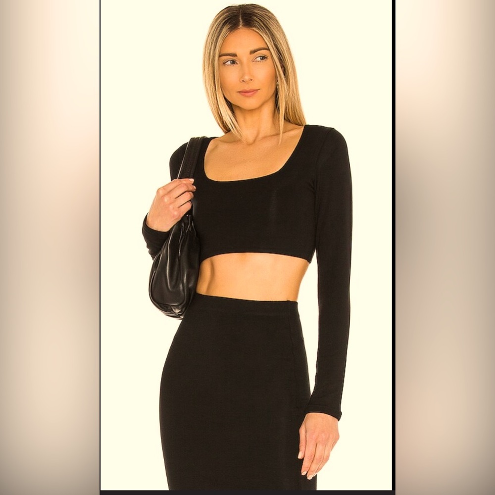 Revolve Re Ona Square Neck Long Sleeve Crop Top Sold Out!